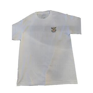 Large Reyn Spooner Men's White T-Shirt Short Sleeve 2015 Graphic 100% Cotton